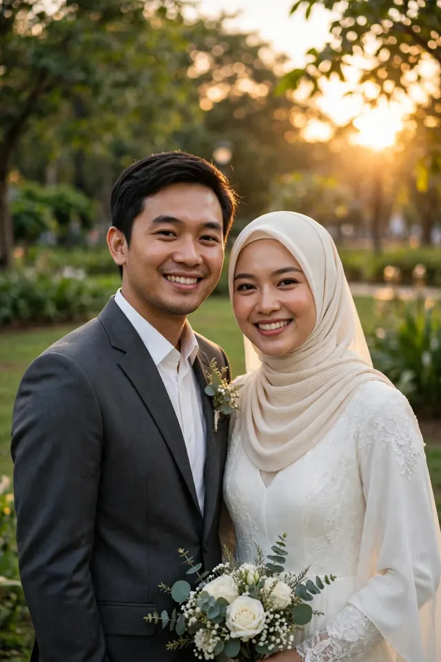 Contoh undangan asli Undangku — pasangan Rizky dan Putri