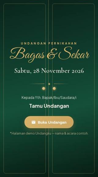 Sampul Zamrud dengan nama tamu